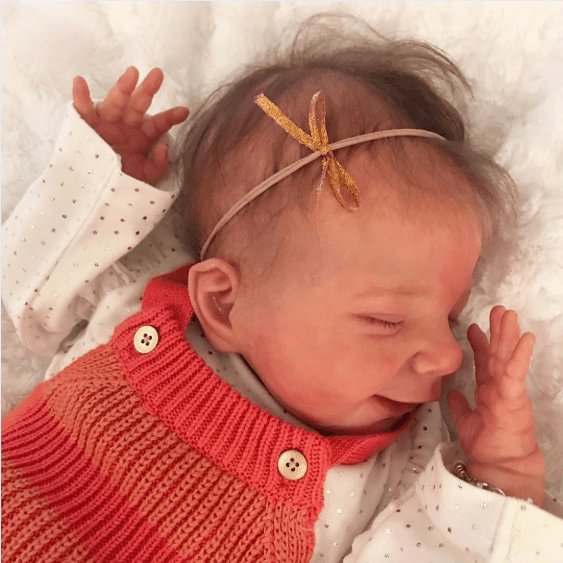 15'' Alma Realistic Reborn Baby Girl Doll with “Heartbeat” and Sound Minibabydolls® Minibabydolls®