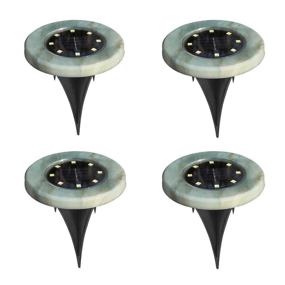 

4pcs Solar 8 LED Imitation Marble Ground Light Waterproof Lawn Lamp (C), 501 Original