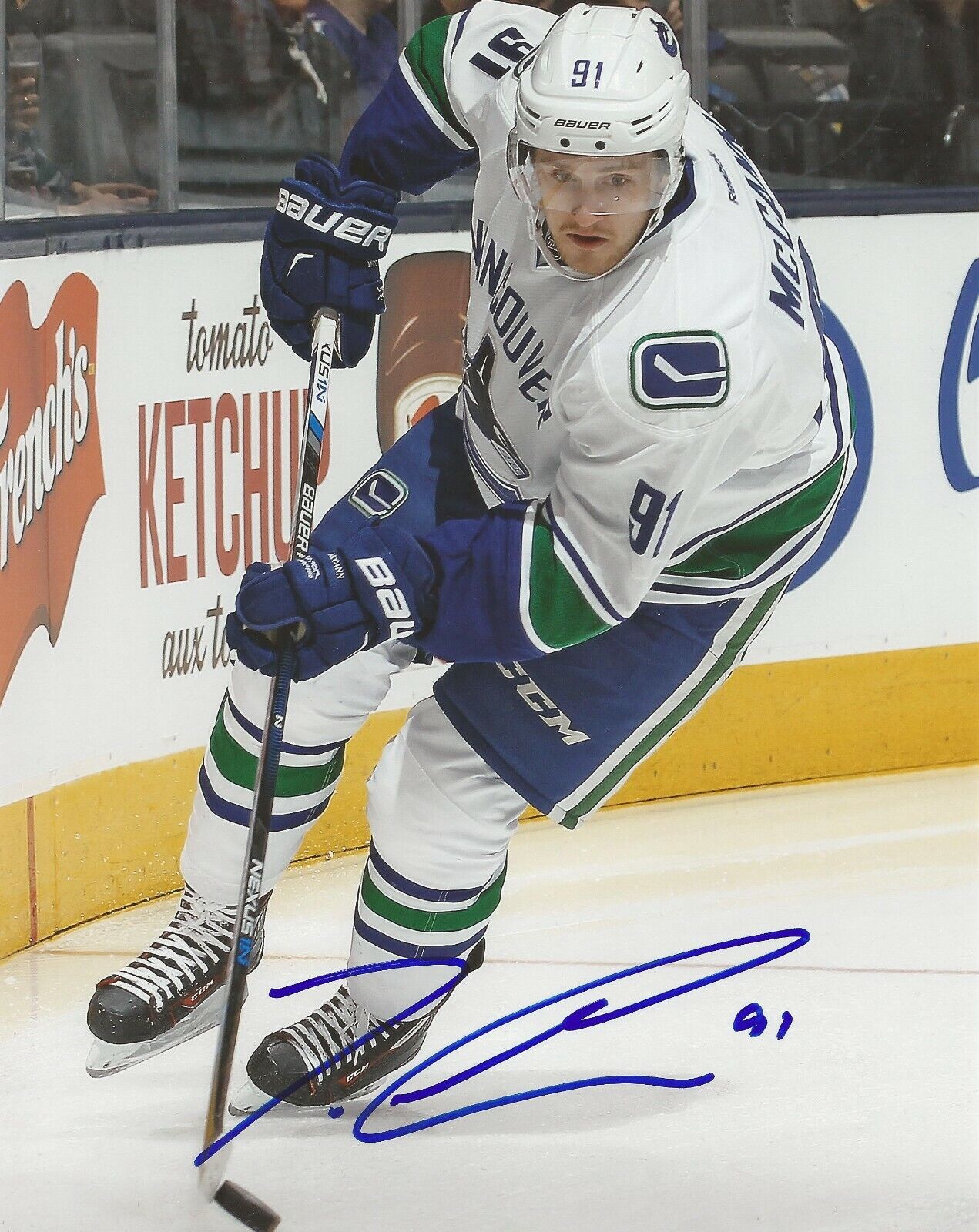 JARED McCANN SIGNED VANCOUVER CANUCKS 8x10 Photo Poster painting with COA