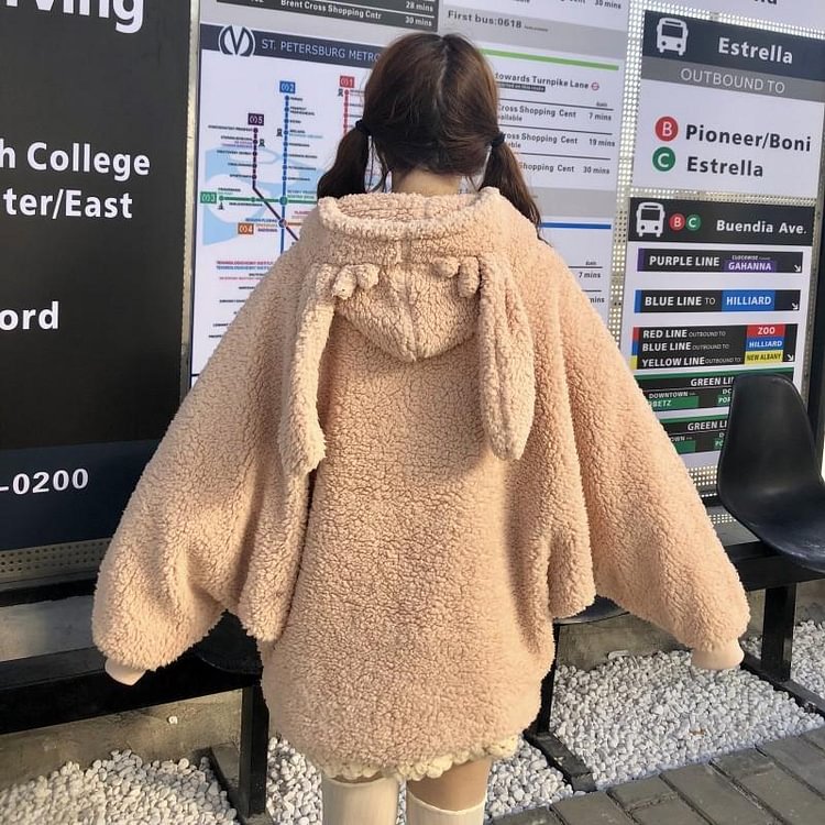 fluffy bunny coat