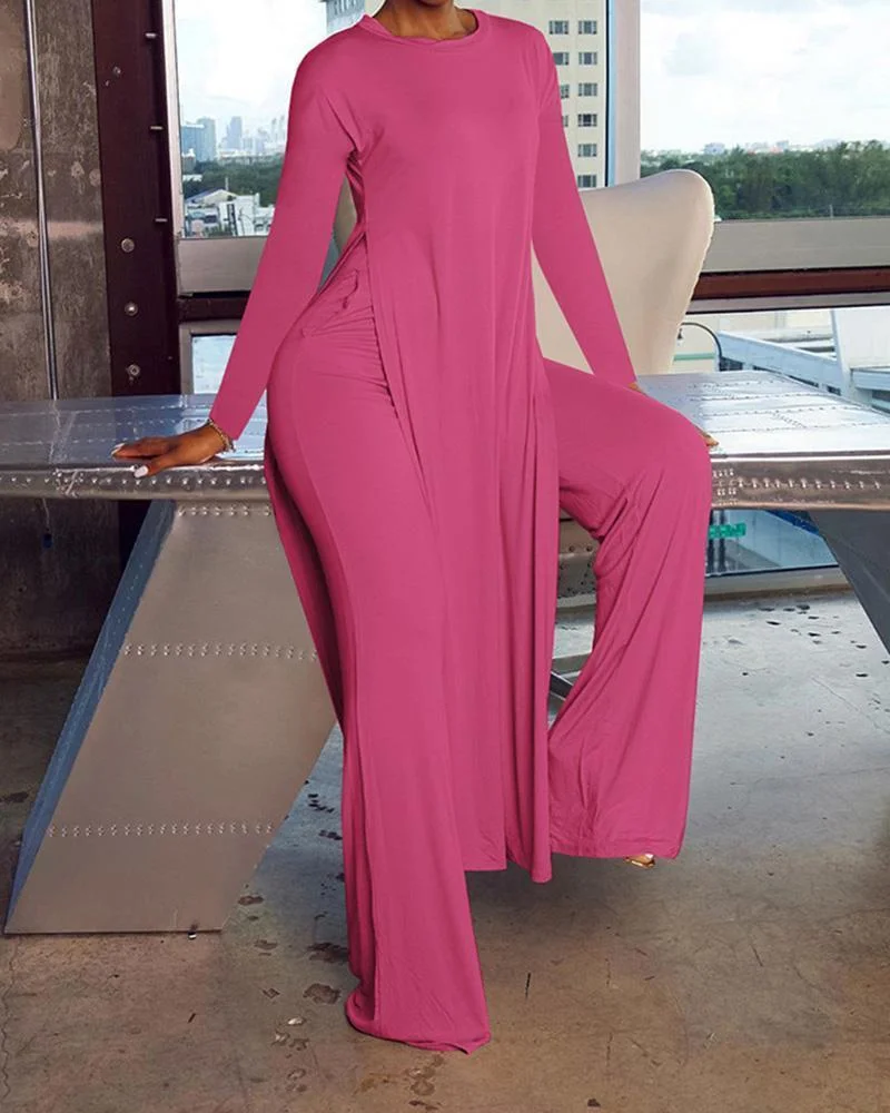 Multicolor Sports Two-piece Suit