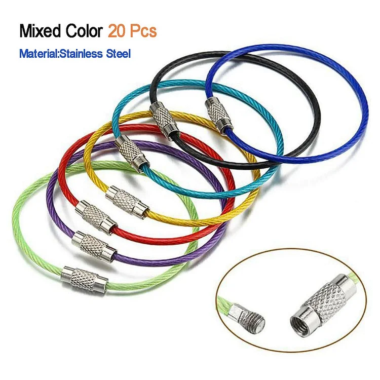 20 PCS Creative Color Steel Wire Lock