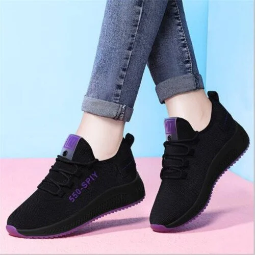 Women Platform Sneakers 2020 New Spring Fashion Women Casual Shoes Breathable Mesh Shoes Woman Black Sneakers Tenis Feminino