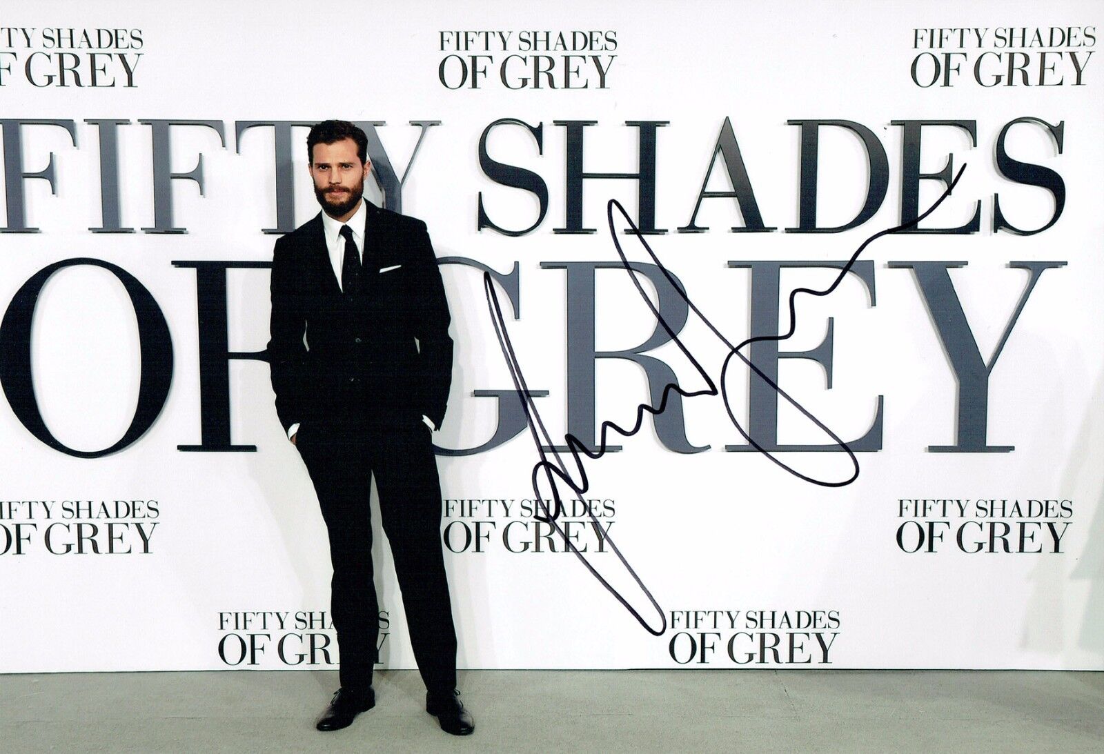 Jamie DORNAN SIGNED Autograph Christian GREY 50 Shades of Grey Photo Poster painting 4 AFTAL COA