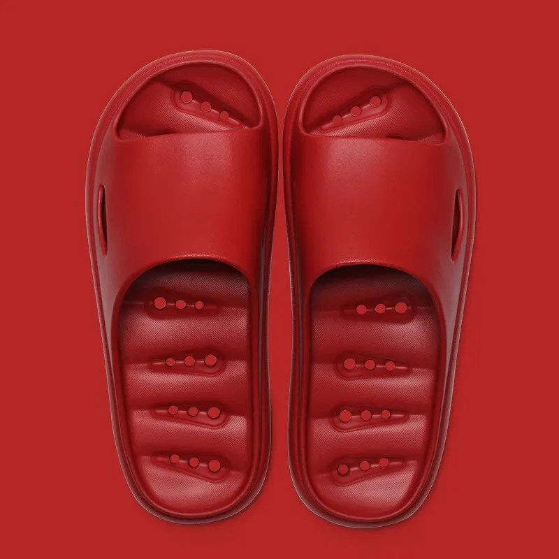 WOTTE EVA Hole Leaking Slippers Women Bathroom Slides Anti-slip Summer Indoor Home Soft Slippers Household Bath Sandals Men