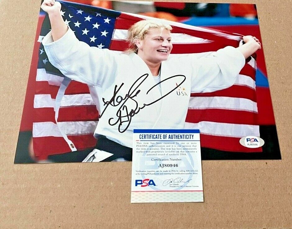 KAYLA HARRISON SIGNED OLYMPIC JUDO 8X10 Photo Poster painting GOLD MEDAL PSA/DNA UFC MMA