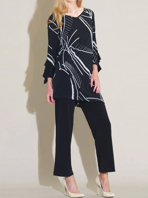 Trumpet sleeve temperament ladies suit
