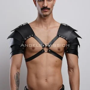 pornhint Pornhint Leather Gladiator man harness -Leather harness men -Man chest harness -Bondage for men -bdsm man harness -Chest men harness