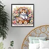 Diamond Painting-DIY Full Round Drill Cat Flower(40*40 CM)