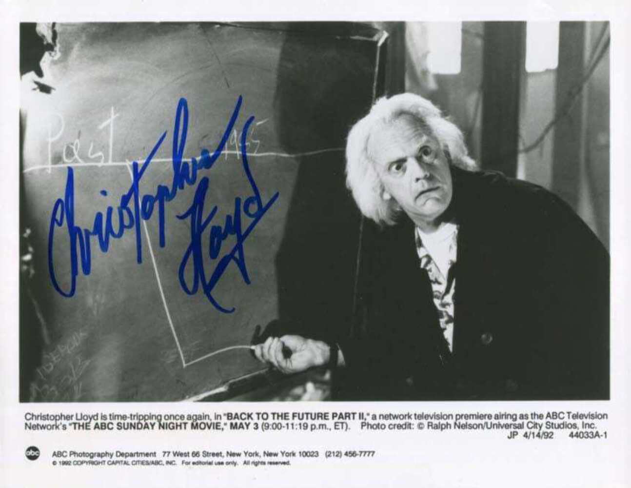 Christopher Lloyd ACTOR autograph, In-Person signed Photo Poster painting