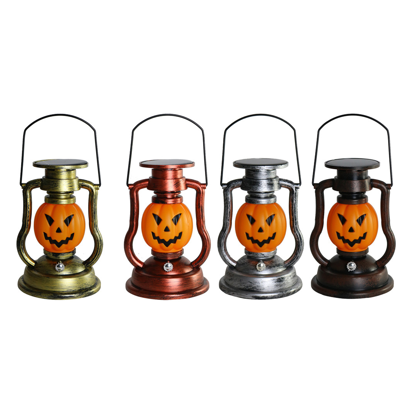 

Halloween Pumpkin Portable LED Handheld Solar Powered Pumpkin Lantern Decor, 501 Original