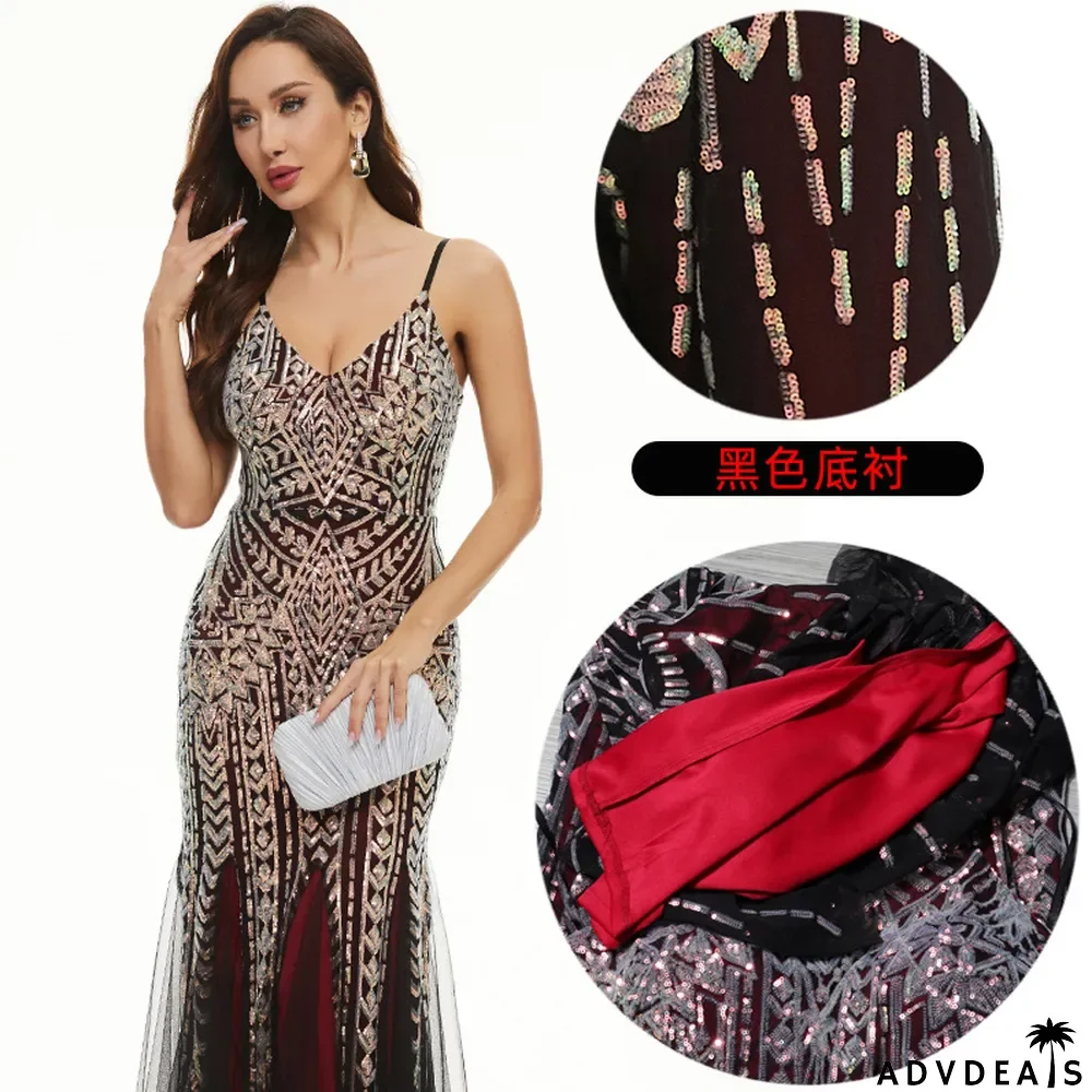 Women Sequin Sleeveless Dress Evening Dress
