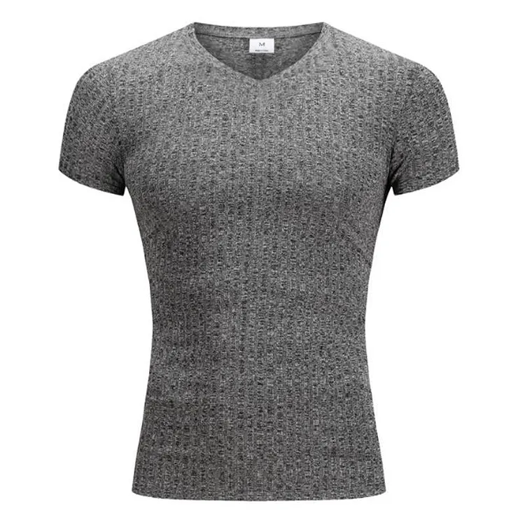 Men's V-neck short-sleeve knitted T-shirt 43462336X