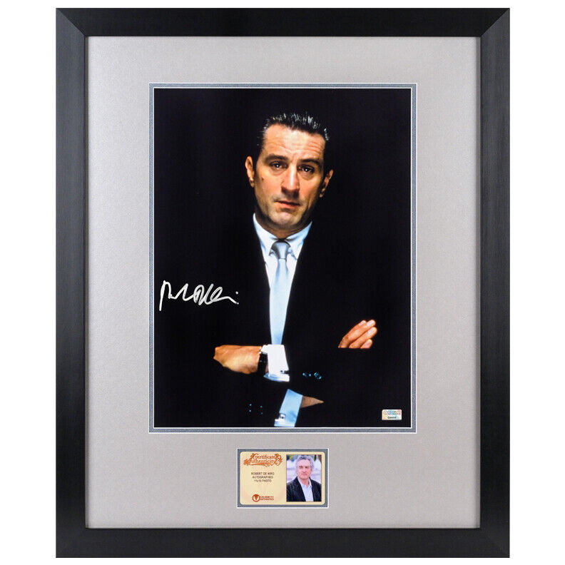 Robert De Niro Autographed 1990 Goodfellas James Conway 11x14 Framed Photo Poster painting