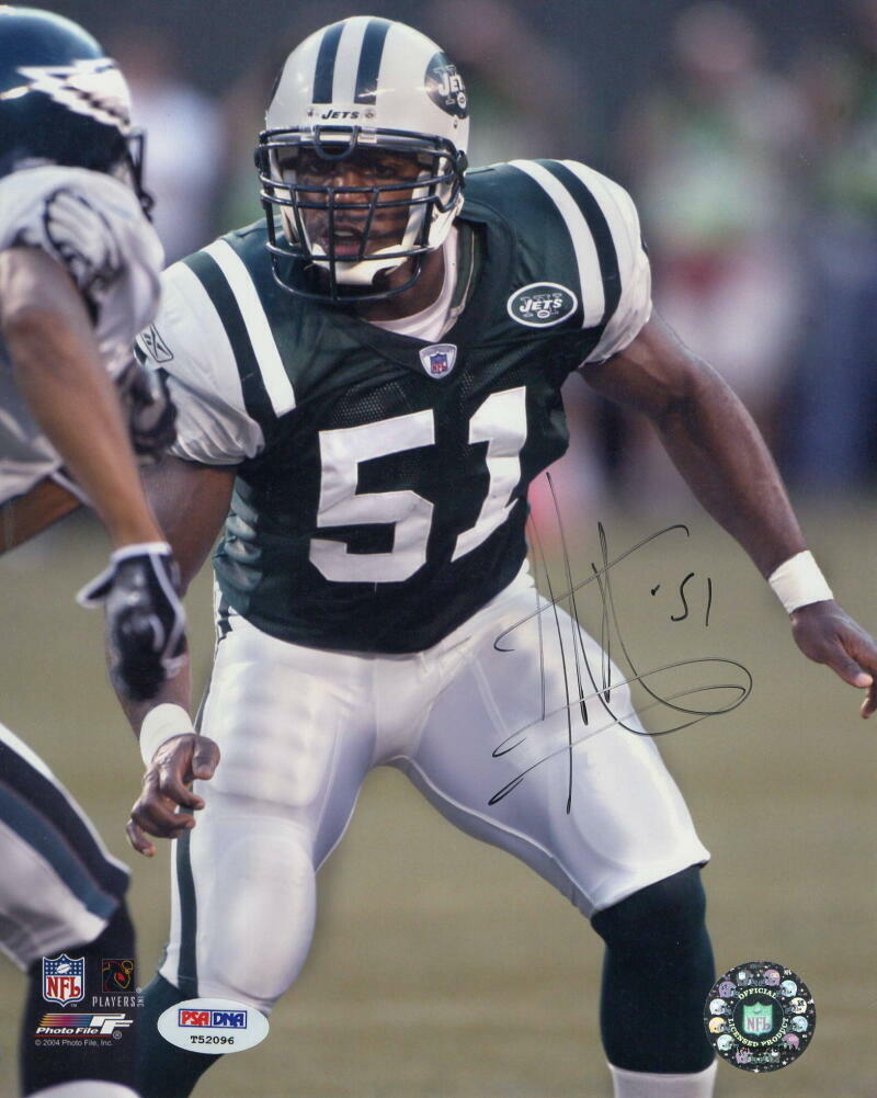 JONATHAN VILMA SIGNED AUTOGRAPH 8x10 Photo Poster painting - NEW YORK JETS, MIAMI STAR PSA