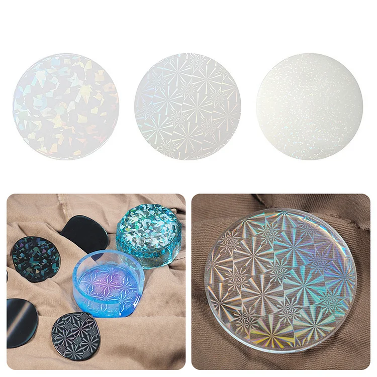Holographic Resin Mold with Colorful Light Effect Silicone Molds