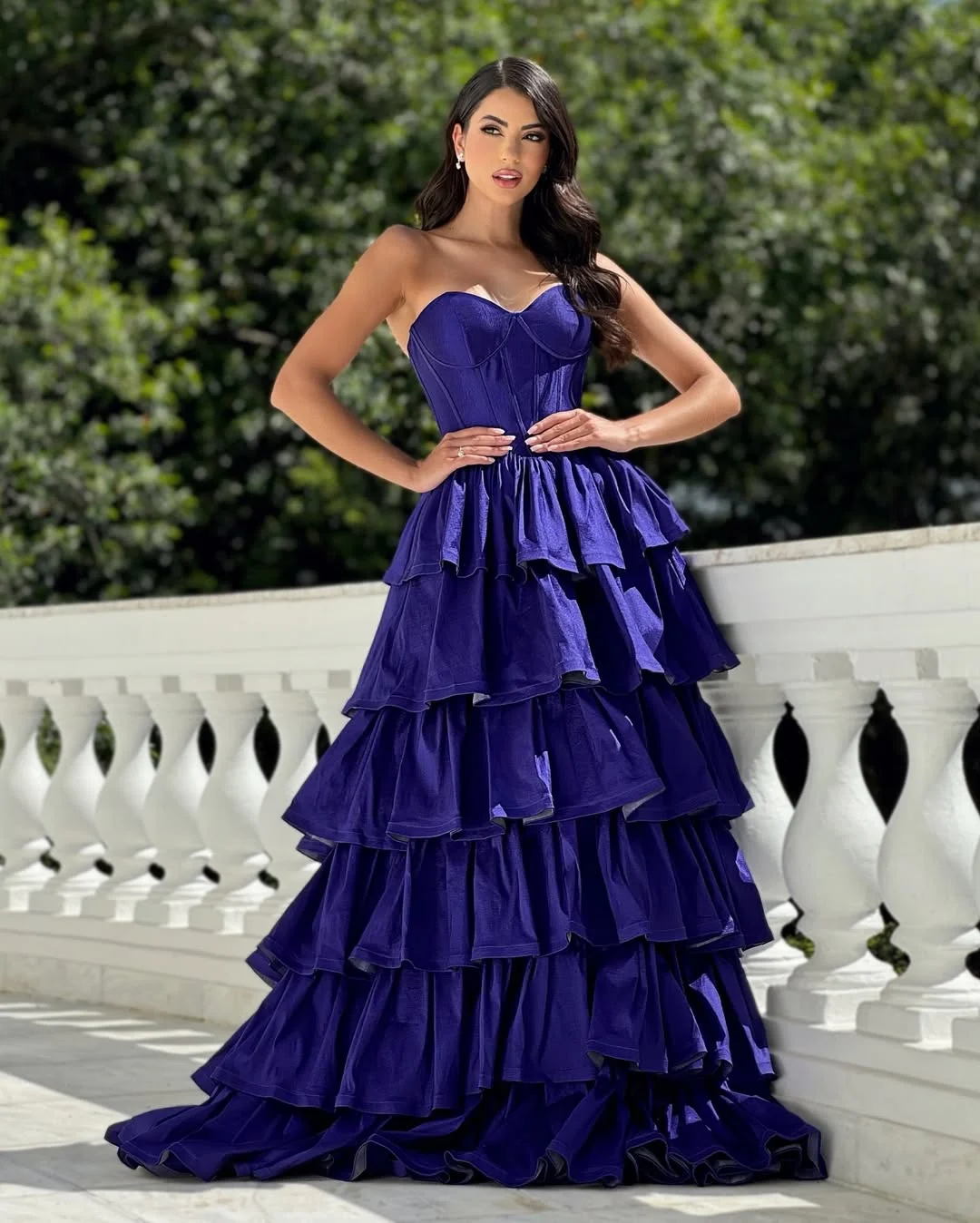 Daisda Sleeveless Starapless Sweetheart Long Prom Dress A-Line
