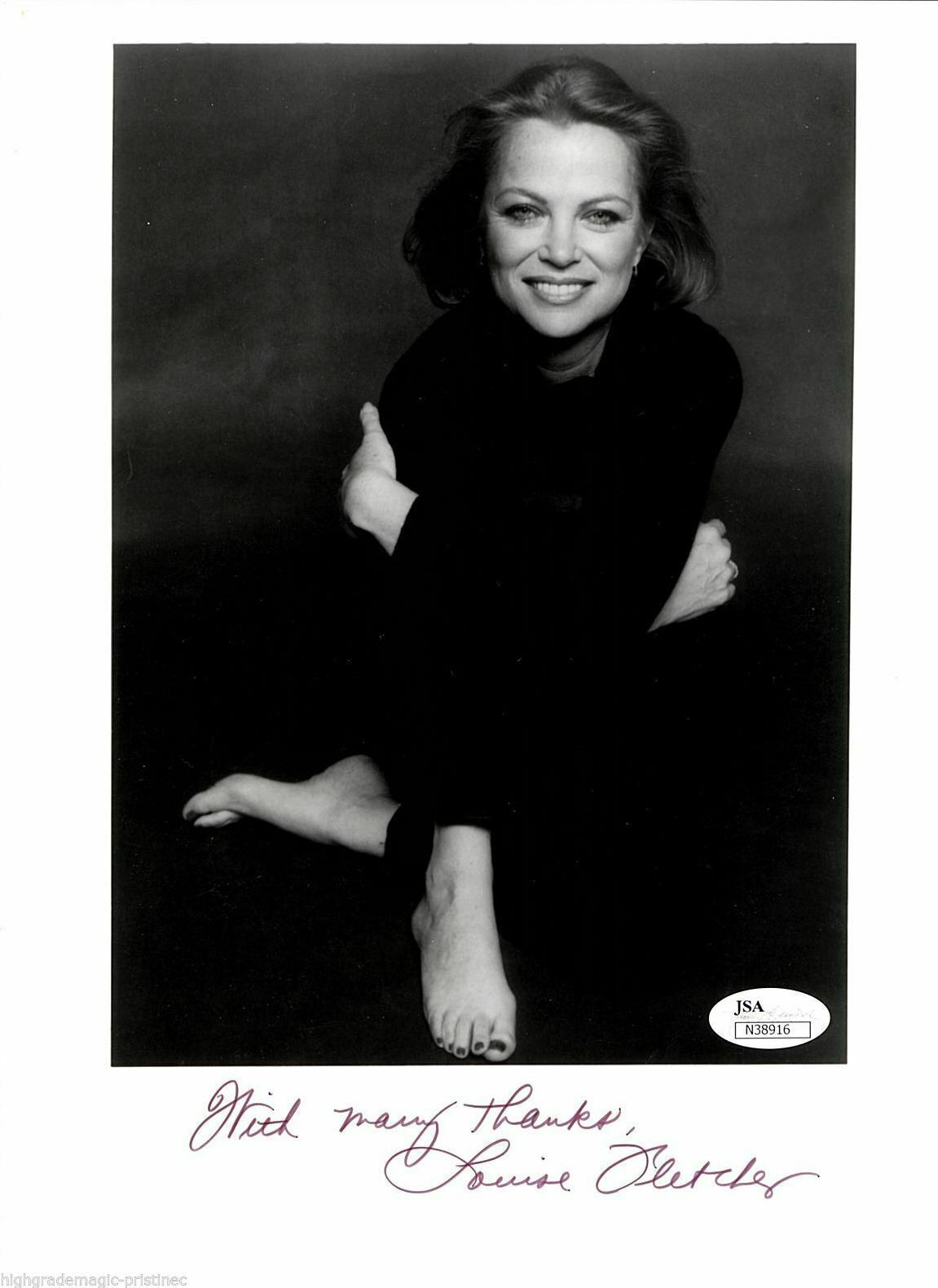 LOUISE FLETCHER ACADEMY AWARD WINNER SIGNED INSCRIBED 8X10 JSA COA #38916