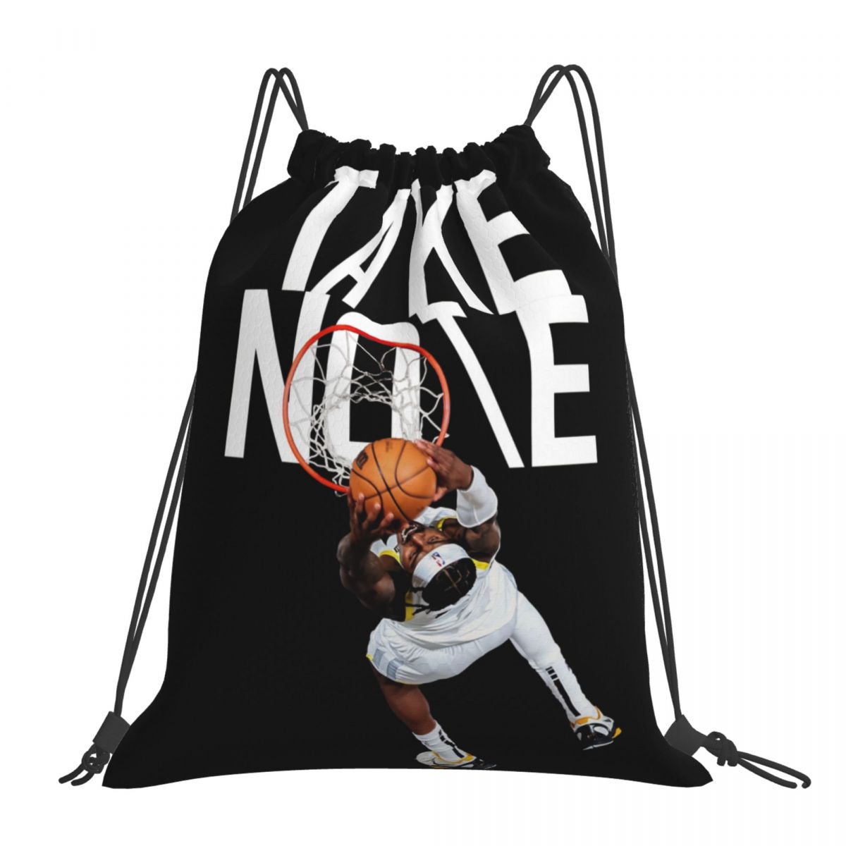 Utah Jazz Jarred Vanderbilt Unisex Drawstring Backpack Bag Travel Sackpack