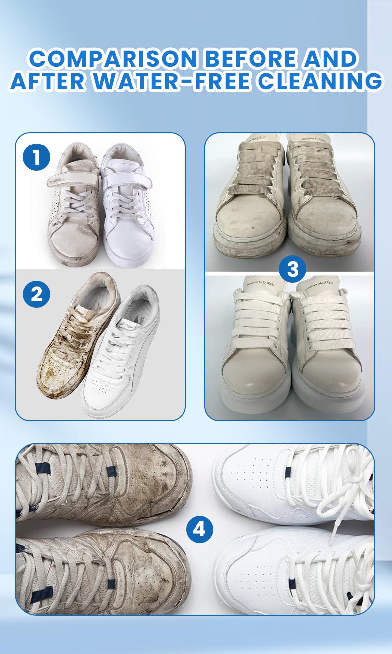 TikTokShopBlackFriday White Shoe Cleaner Cream (Multipurpose) – No-Wash Solid Cleaner with Sponge, Stain-Removing, Fits Leather, Silicone & Car Interiors