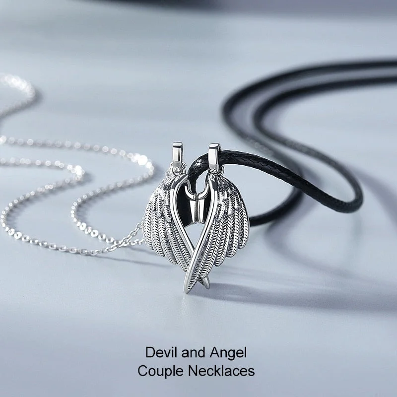 Devil And Angel Wings Pendant Magnetic Necklaces
