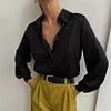 Gioiacombo&trade; Nuova camicia elegante a maniche lunghe da donna senior