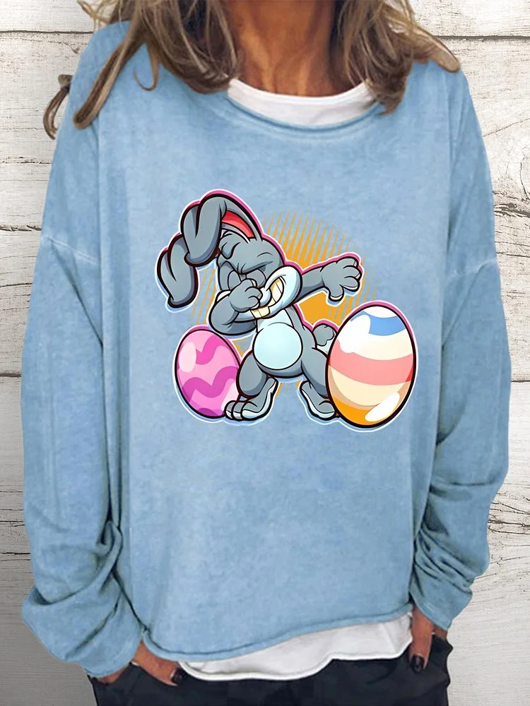 Happy Easter Women Loose Sweatshirt-0025118