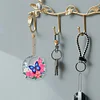 (US Local)6Pcs Double Sided Special Shaped Moon Butterfly Diamond Painting Keychain Decor