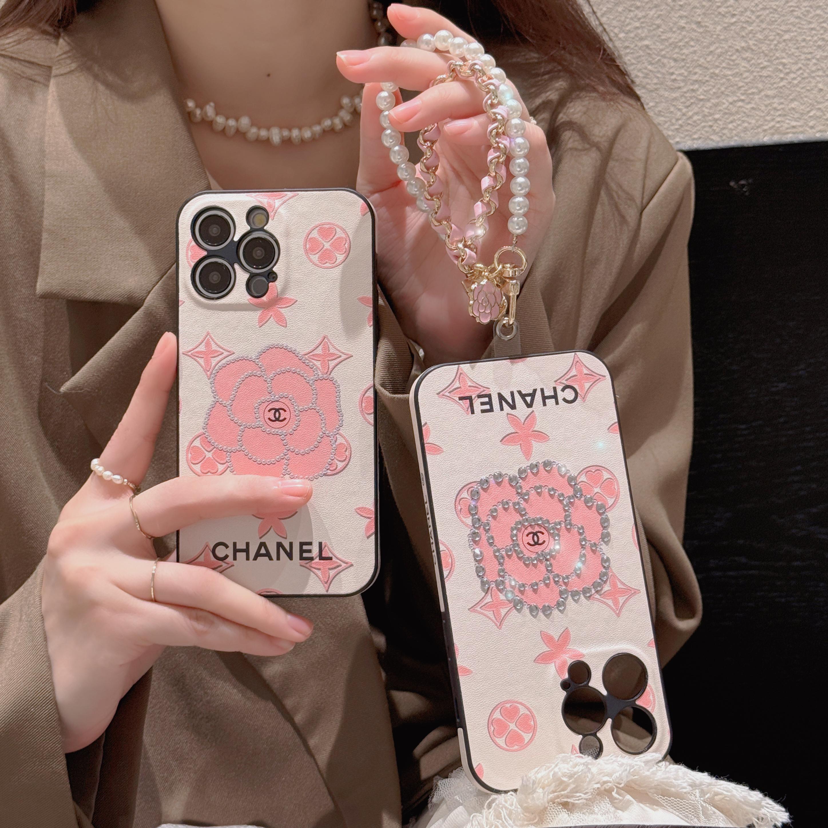 Handmade DIY Diamond Chanel Apple iPhone Case