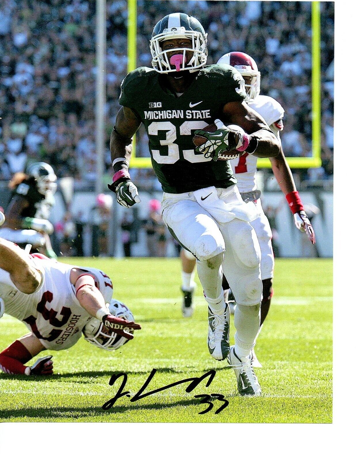 Jeremy Langford Michigan State Football Signed auto 8X10 Photo Poster painting Chicago Bears