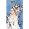 Masked Girl Full Stamped Cross Stitch 11CT 3-Strand 40x70cm