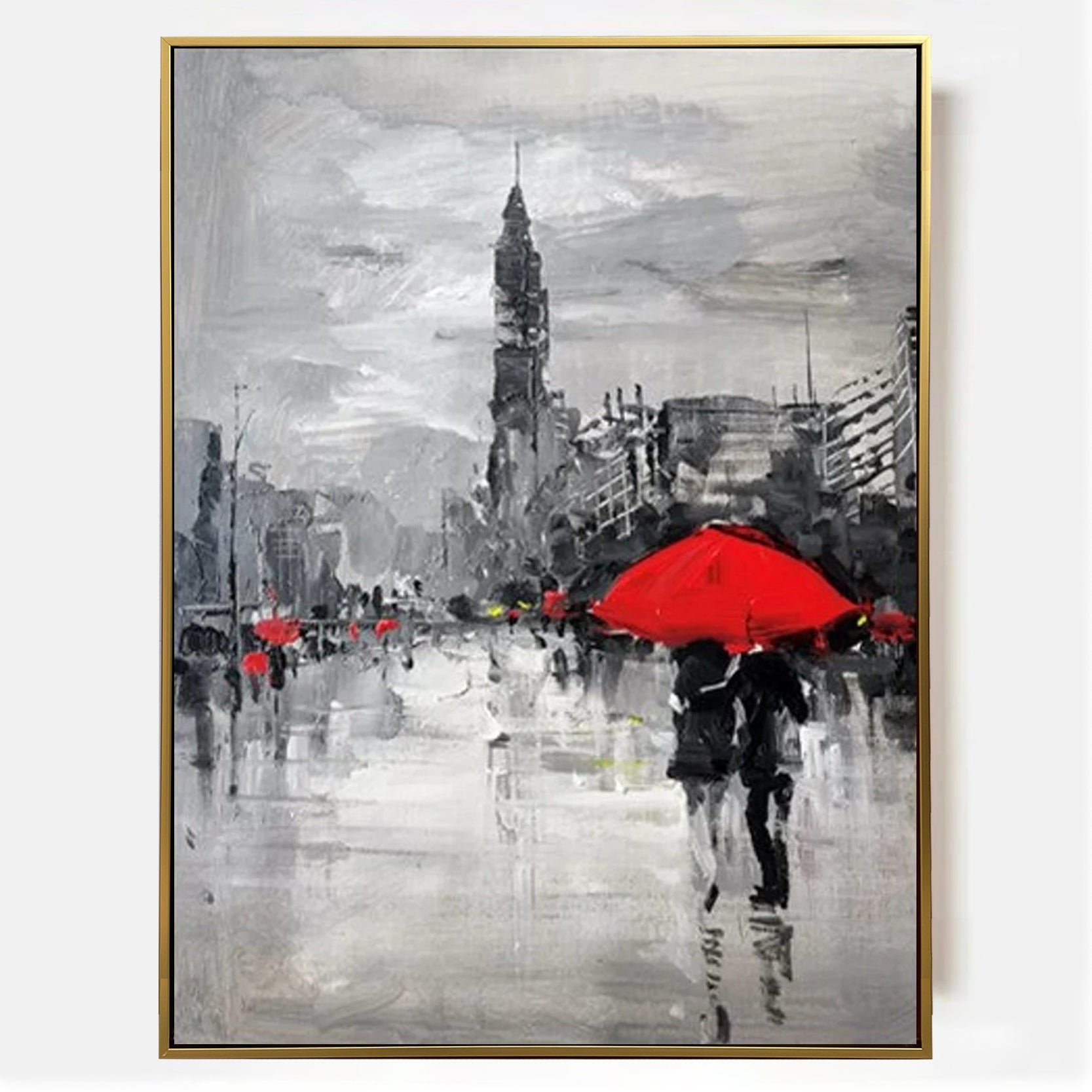 Arabelart Black Grey Urban Wall Art Impressionist Modern Wall Art AR1525
