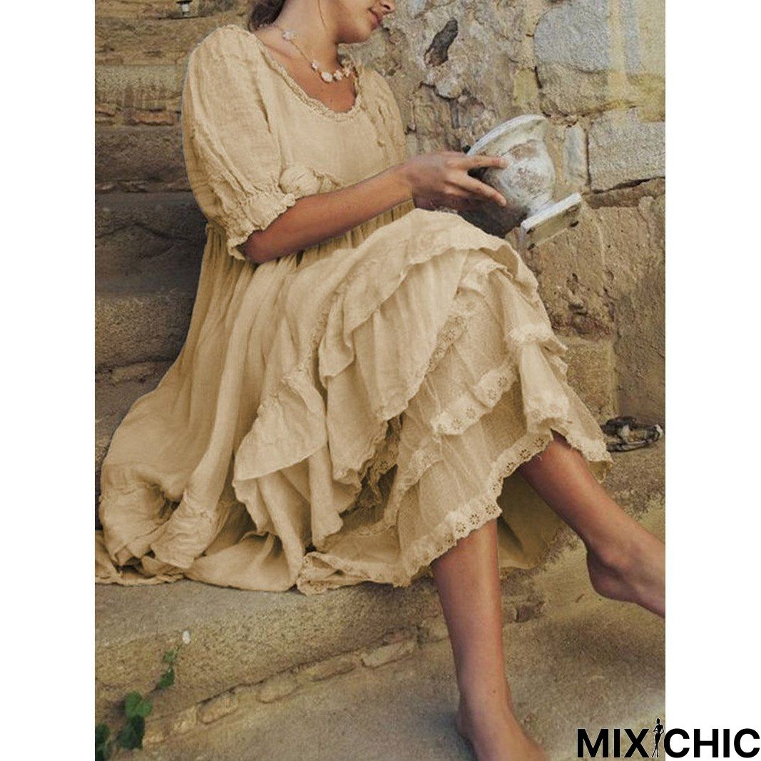 Women's Temperament Lace Maxi Dress