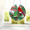 Diamond Painting Stained Glass Cardinal Pendant