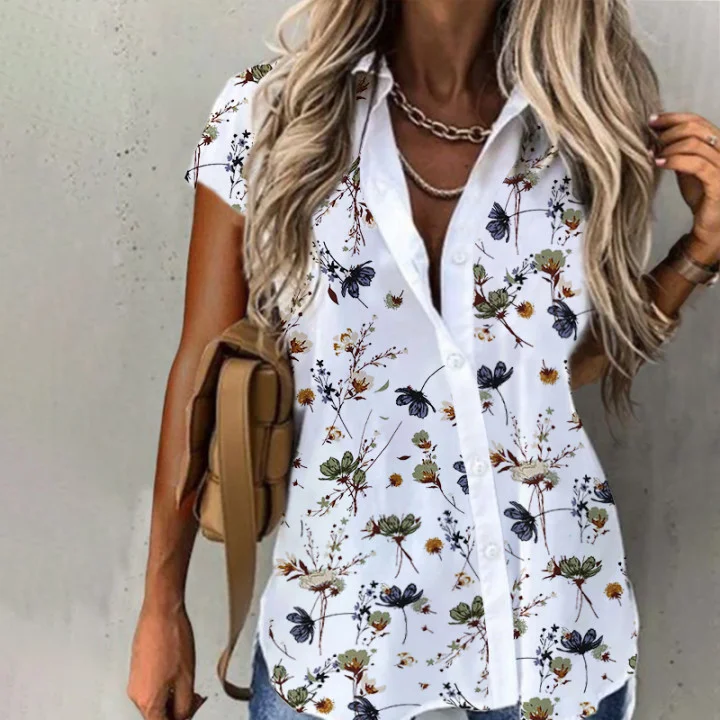 Natural Flowers Print Women's Shirt