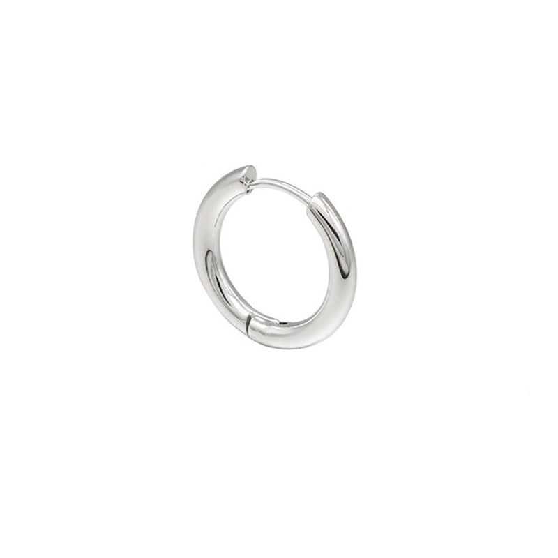 1 Piece Basic Minimalist Round Plating Stainless Steel Earrings