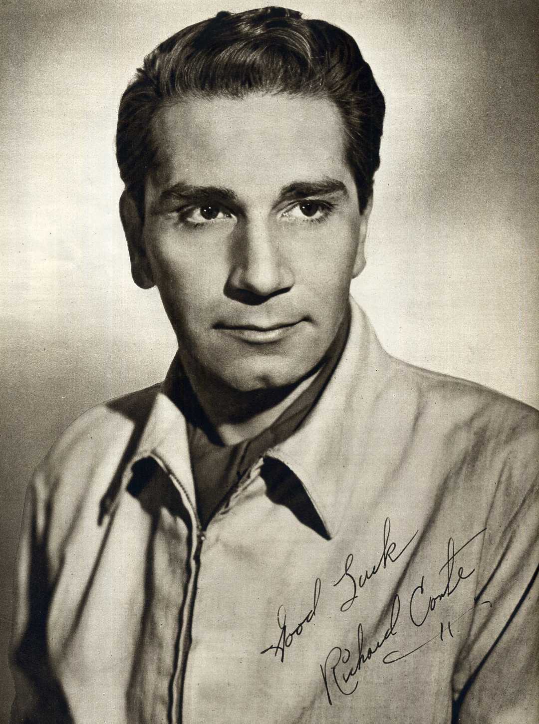 RICHARD CONTE Signed Photo Poster paintinggraph - Film Star Actor - preprint