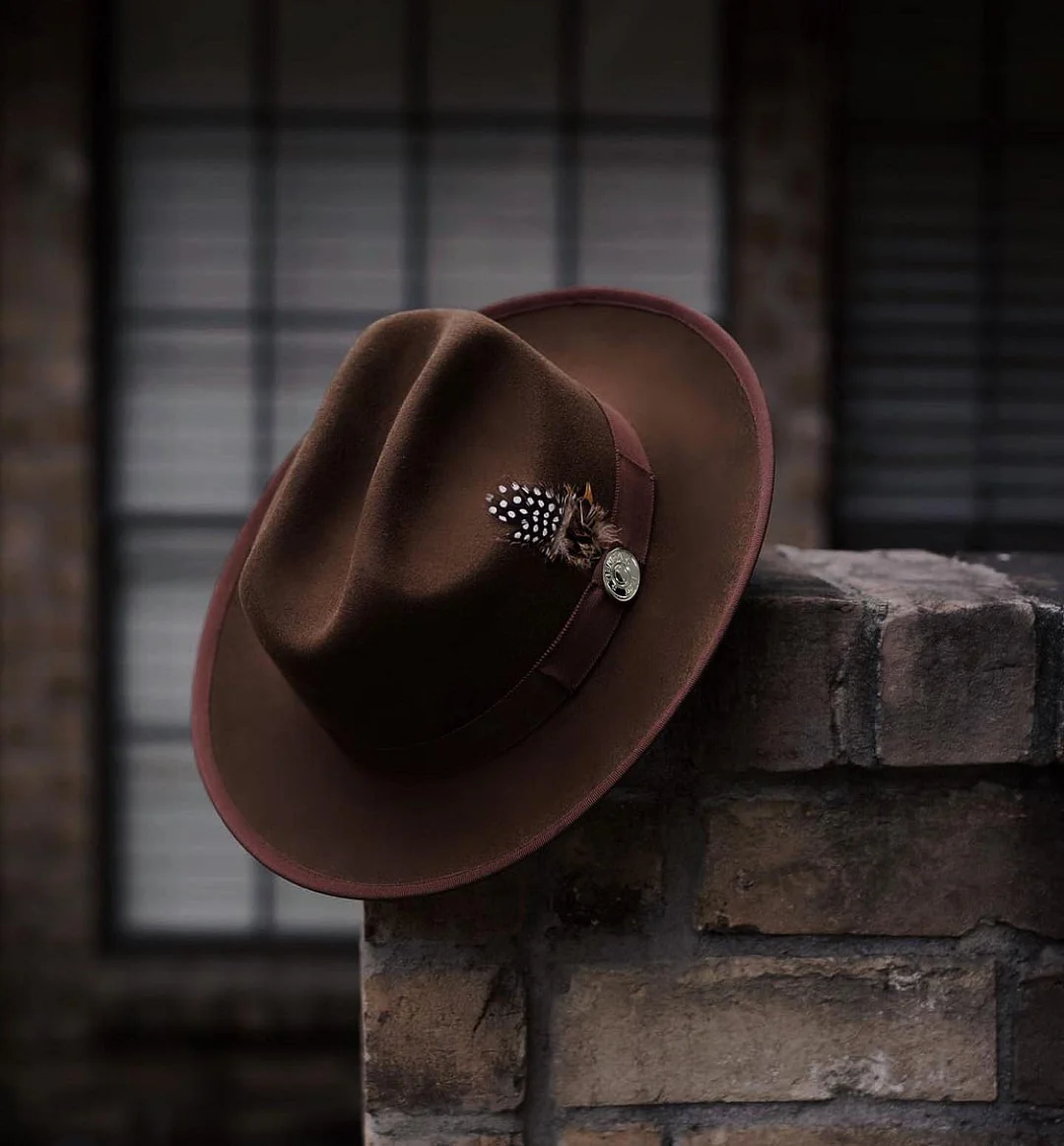 Miller Ranch Fedora - Chocolate[Fast shipping and box packing]