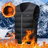 22 Heating Zones Electric Heated Vest USB V Neck Thermal Clothes for Outerwear