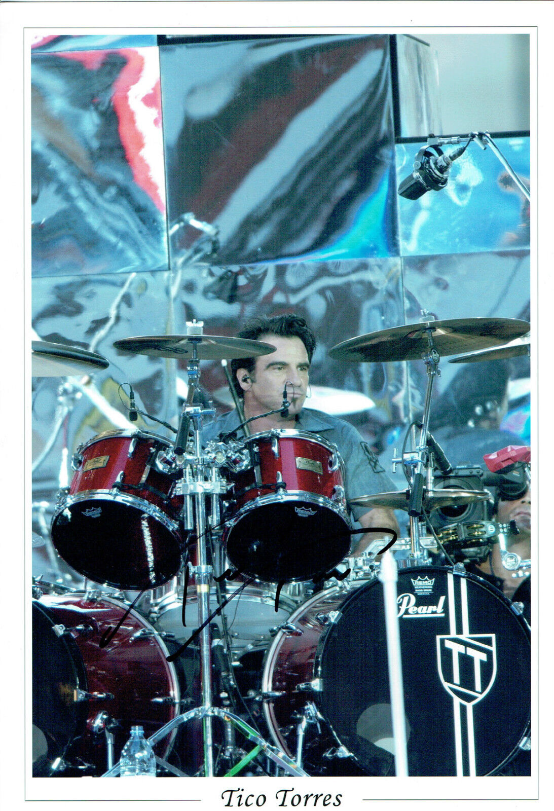 Tico TORRES SIGNED Autograph 12x8 RARE Photo Poster painting AFTAL COA Bon Jovi Drummer