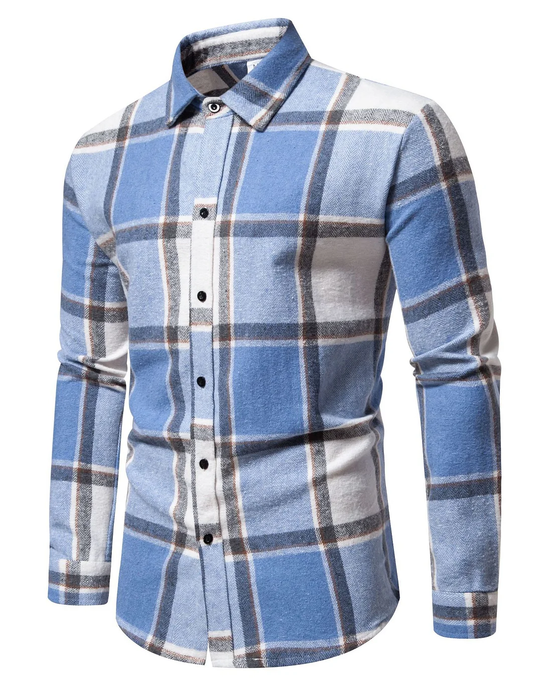 Men's Classic Check Long Sleeve Shirt 0208