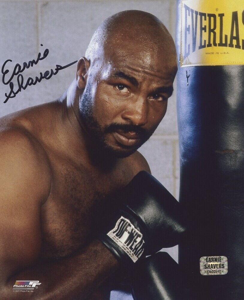 Boxing Champion Earnie Shavers Signed 8x10 Photo Poster painting (Shavers Hologram) Autographed