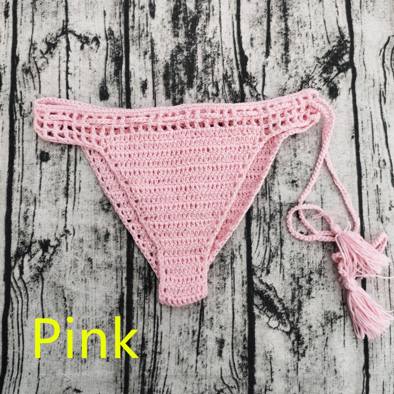 Men's Kintted Crochet Short Swim Trunk Sunbathing Brief