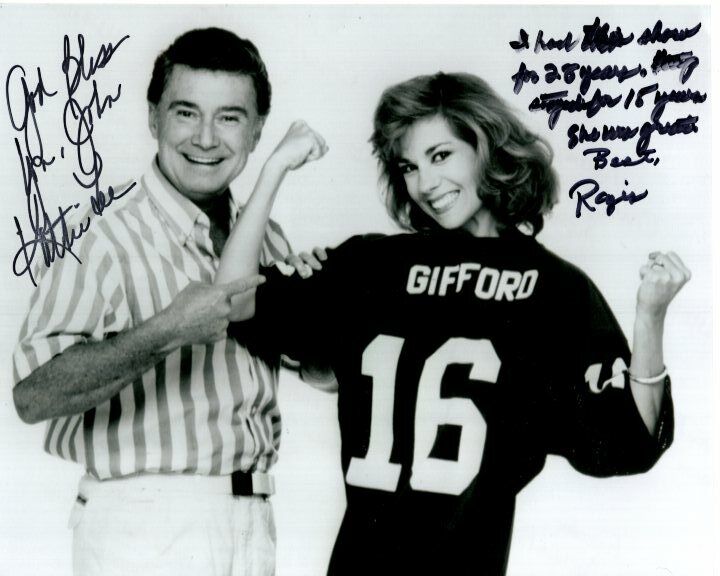 REGIS PHILBIN and KATHIE LEE GIFFORD Signed Photo Poster paintinggraph - To John GREAT CONTENT