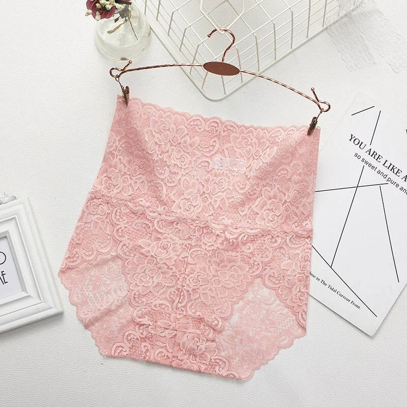 Lace Panties Women Underwear Floral Panties High Waist Plus Size Female Sexy Lingerie Butt Lift Seamless Briefs Underpants
