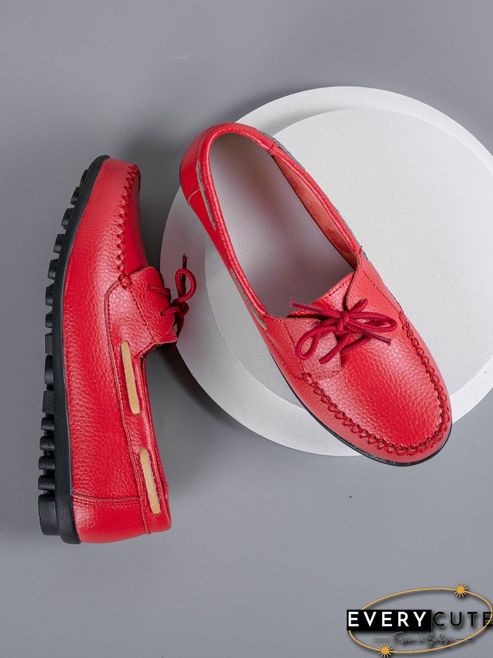 Retro Casual Simple Lace-up Flat Shoes