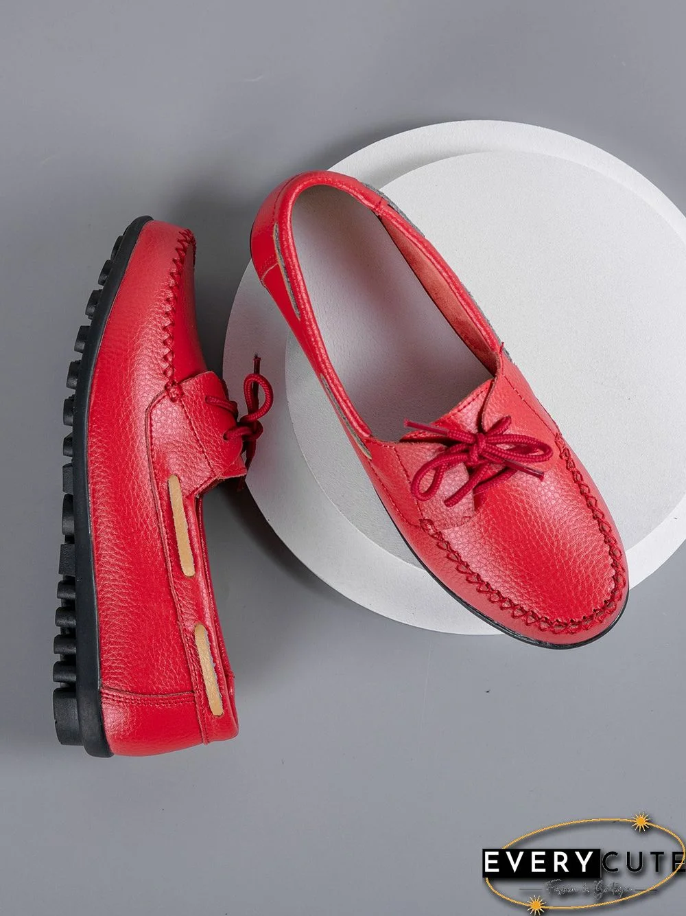 Retro Casual Simple Lace-up Flat Shoes