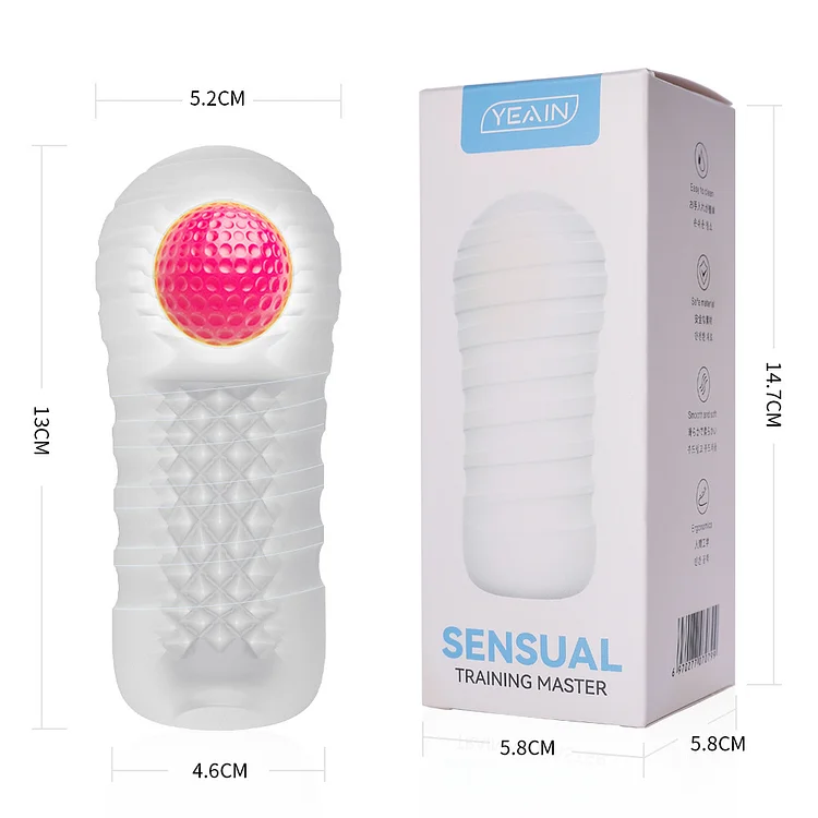 Spiral Red Pill Male Masturbation Cup Penis Trainer Adult Sex Toy