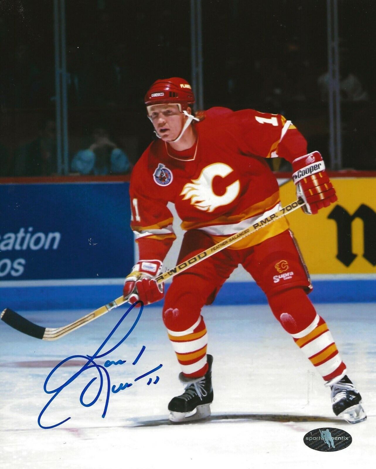 Gary Leeman signed Calgary Flames 8x10 Photo Poster painting autographed