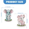 2Pcs Diamond  Painting PET Parent-Child Elephant Desktop Ornament